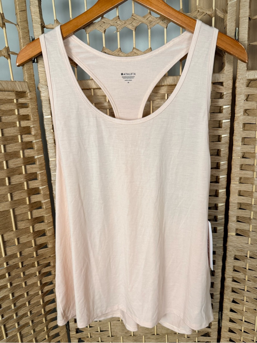 NWT Athleta With Ease Sport Racerback Tank Light Pink Size Medium